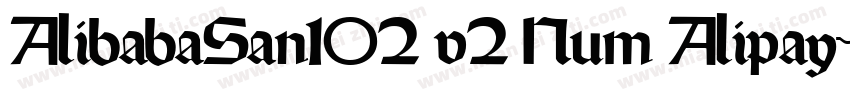 AlibabaSan102 v2 Num Alipay字体转换